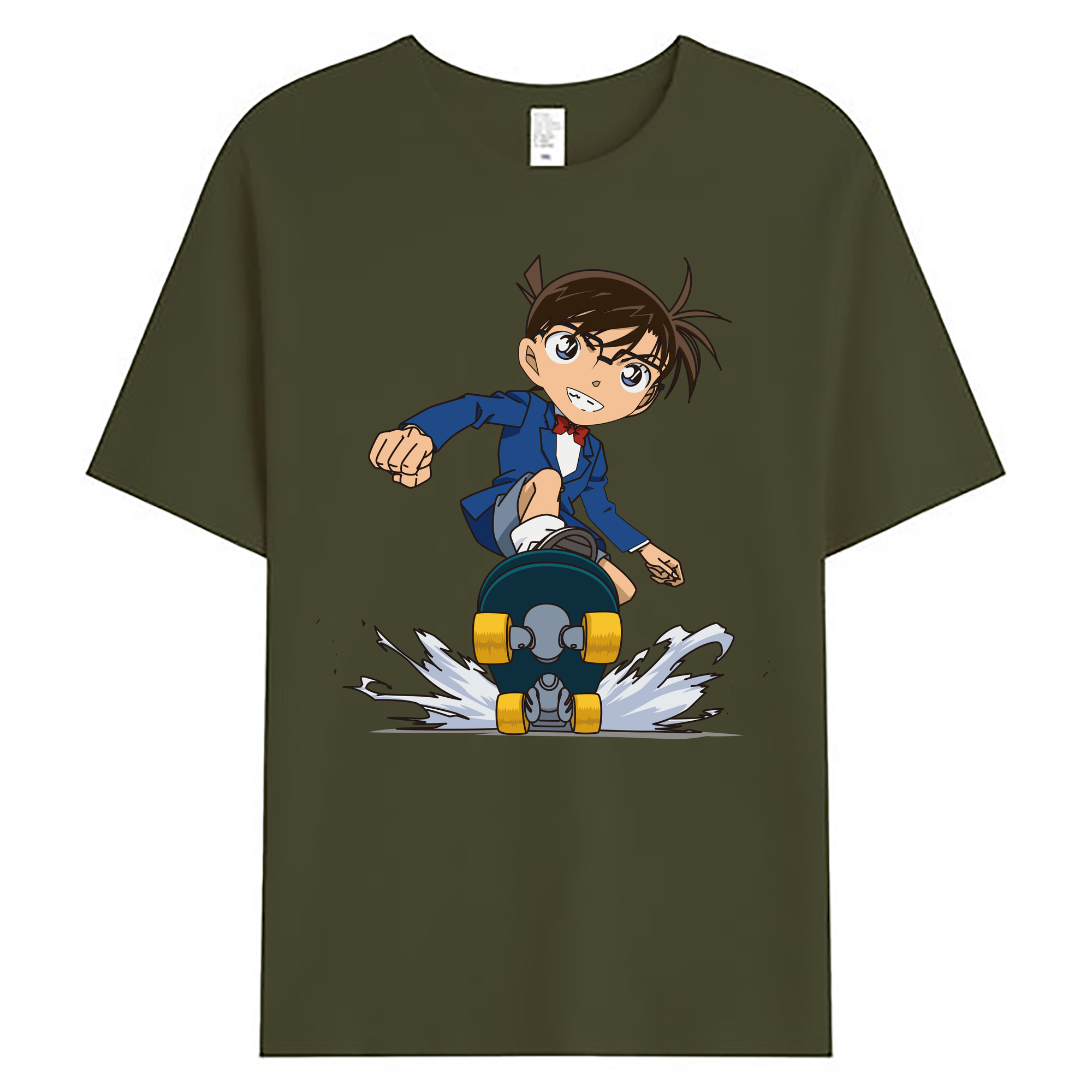 （画像用） 名探偵コナン 江戸川 コナン Detective Conan Conan Edogawa 綿100％ メンズ半袖Tシャツ｜肌触りやわらか＆通気性